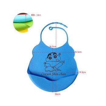矽膠嬰兒圍兜-可調節單排扣_3